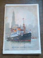 Hamburg - Amerika Linie. Motorschiff "St. Louis" 2. Seereise der NS- Gemeinschaft Kraft durch Freude (KdF) nach Madeira vom 2. April bis 17. April 1936 Umschlag mit 15 Blatt Klapp- Postkarten, auf Rückseite je Tag Speisenfolge und Tagesprogramm