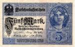 5 (fünf) Mark (Darlehenskassenschein, Deutschland) - Banknote (Geldschein)