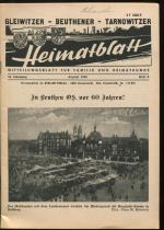 Gleiwitzer - Beuthener - Tarnowitzer Heimatblatt. Mitteilungsblatt für Familie und Heimatkunde. Heft 8 1966