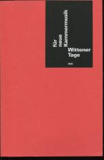 Programmheft "Wittener Tage für Neue Kammermusik": 1999