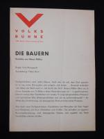 Werbezettel Volksbühne Berlin 1978. Die Bauern von Heiner Müller