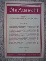 Die Auswahl. Aufsätze aus Zeitungen des 