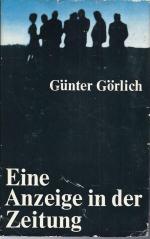 Günter Görlich: Eine Anzeige in der Zeit Günter Görlich: Eine Anzeige in der Zeit