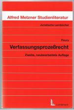 Verfassungsprozessrecht - Juristische Lernbücher 35