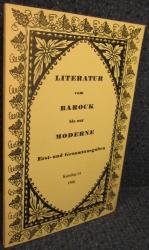 Literatur vom Barock bis zur Moderne. Erst- und Gesamtausgaben. Katalog 14 Antiquariat Woelfle