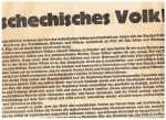 Tschechisches Volk / Cesky Lide Aufruf vom 14. 4. 1944, Prag. Unterzeichnet: Dr. Hacha u.a.