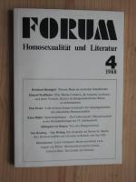 Forum 4/1988. Homosexualität und Literatur.