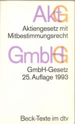 Aktiengesetz · GmbH-Gesetz - mit Umwandl