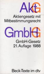 Aktiengesetz · GmbH-Gesetz - mit Umwandl