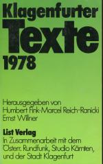 Klagenfurter Texte zum Ingeborg-Bachmann-Preis 1978