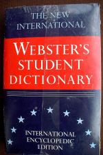 WEBSTERS STUDENT DICTIONARY Internationa