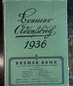 BREMER ADRESSBUCH VON 1936.-  Adreßbuch der Freien Hansestadt Bremen, des Landgebiets und Vegesacks.