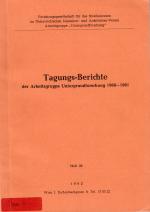 Tagungs-Berichte der Arbeitsgruppe Untergrundforschung 1960 - 1961 (Forschungsgesellschaft für das Straßenwesen im österreichischen Ingenieur- und Architekten-Verein) - Heft 20