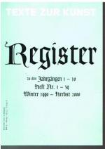 Register zu den Jahrgängen 1-10. Heft 1-39. Winter 1990 - Herbst 2000.