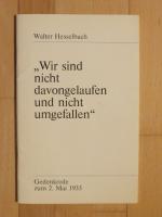 Walter Hesselbach: Wir sind nicht davong