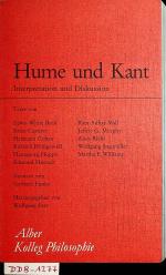 Farr, Wolfgang Hrsg.: Hume und Kant : In