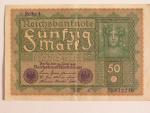 Reichsbanknote 50 Mark. Berlin, den 24. Juni 1919 (beidseitig farbig bedruckt)