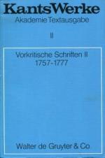 Immanuel Kant: Vorkritische Schriften II