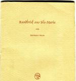 Hermann Hesse: Rundbrief aus Sils-Maria