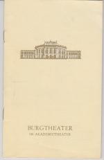 Programmheft Burgtheater Akademietheater, Wien. "Das Konzert" Lustspiel in 3 Akten von Hermann Bahr. Besetzung: Peter Weck, Susi Nicoletti, Johanna Matz, Robert Lindner. Regie: Josef Meinrad vom 17. November 1963