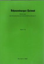 Schaumburger Heimat Heft 12 - Mitteilungen des Heimatbundes der Grafschaft Schaumburg