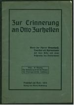 Zur Erinnerung an Otto Zurhellen - Pfarr