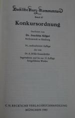 Böhle-Stamschräder/Kilger: Konkursordnun Böhle-Stamschräder/Kilger: Konkursordnun