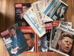 Konvolut an Zeitungen und Zeitschriften zur Ermordung JFK `s.