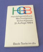 HGB - Handelsgesetzbuch - Wechselgesetz - Scheckgesetz