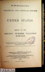 SAMMELBAND: DIPLOMATIC AND CONSULAR REPORTS: MISCELLANEOUS SERIES. 1904 -1906: 1) N° 620: UNITED STATES. REPORT ON THE CHICAGO SUMMER VACATION SCHOOLS. 18 p. // 2) N° 621: GERMANY. REPORT ON ART-TRADE SCHOOLS IN GERMANY. 74 p. // 3) N° 622: GERMANY. REPORT ON THE GERMAN MACHINERY IMPORT AND EXPORT TRADE AND INDUSTRY. 8 p. // 4) N° 623: SPAIN. REPORT ON THE MINING AND METALLURGICAL INDUSTRIES OF SPAIN FOR THE YEAR 1903. 33 p.// 5) N° 624: GERMANY. MEMORANDUM ON GERMAN CEMENT. 7 p. // 6) N° 625: UNITED STATES. REPORT ON THE RICE INDUSTRY IN THE UNITED STATES. 26 p. // 7) N° 626: UNITED STATES. REPORT ON THE IRON AND STEEL EXHIBITS AT THE ST. LOUIS EXHIBITION. 36 p. // 8) N° 627: UNITED STATES. REPORT ON UNITED STATES RAILWAYS. 45 p. // 9) N° 628: RUSSIA. REPORT ON THE CULTIVATION OF TEA IN THE CAUCASUS. 5 p. // 10) N° 629: CHINA. REPORT ON THE COTTON MILLS OF CHINA. 15 p. and a map // 11) N° 630: GERMANY. REPORT ON TECHNICAL INSTRUCTION IN GERMANY: SUPPLEMENTARY AND MISCELLANEOUS. 78 p.