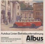 R036 Albus.Autobus-Linien-Betriebsunternehmung. Reiseprospekt. 12 Seiten. Brosch.