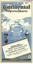 R054 Continental Wegweiserkarte. Blatt 20. 22 x 20 cm. Gefaltet: 20 x 11 cm. Ca. 1930.