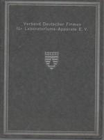 R181 Preisliste über Metall-Laboratoriumsgeräte.1922. 78 Seiten. Mit zahlr. Abbild, Hardcover. Verband Deutscher Firmen, für Laboratoriums-Apparate E.V.