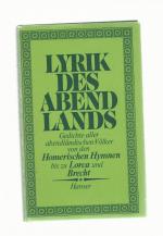 LYRIK DES ABENDLANDS
