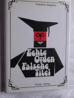 Echte Orden - Falsche Titel