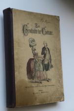 Zur Geschichte der Costüme. Nach Zeichnungen von Wilh. Diez, C. Fröhlich, C. Häberlin, M. Heil, And. Müller, F. Rotbart, J. Watter (Deckeltitel). München, Braun & Schneider, ca. 1890. * Mit 119 Bögen, enthaltend 476 Kostümbilder aus verschiedenen Jahrhunderten in koloriertem Holzstich. * Original Halbleineneinband mit farbiger lithographischer Illustration.