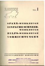 Loewe. Spann-Werkzeuge. Einfache Schneid