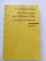 Friedrich Schiller: Der Verbrecher aus v