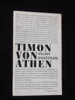 Programmheft Städtische Theater Karl-Marx-Stadt 1974/75. TIMON VON ATHEN von Shakespeare, Erich Fried (Übersetzung). Regie: Hartwig Albiro, Ausstattung: Ralf Winkler, musikal. Einstud.: Günther/ Oettel. Mit Gerd Preusche, Bernhard Baier, Horst Krause, Jalda Rebling, Cornelia Lippert, Susanne Borchers, Jane Pörs, Johannes Greiner