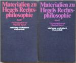 Beide Bände: Materialien zu Hegels Rechtsphilosophie (suhrkamp-taschenbücher wissenschaft  88/89)