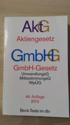 Aktiengesetz · GmbH-Gesetz - mit Umwandl