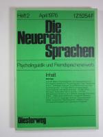 Die Neueren Sprachen, Heft 2, April 1976