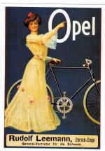 Plakat OPEL 1908, als Postkarte