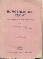 Bürgerliches Recht, Ein Lehrbuch in kurzen Sätzen