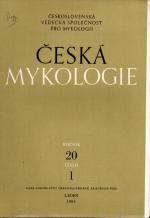 Ceska Mykologie Rocnik 20, Cislo 1, 1966