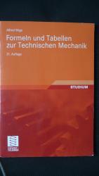 Formeln und Tabellen zur Technischen Mechanik - 21. Aufl.