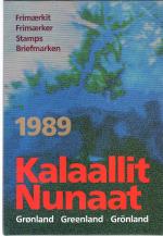 1989 Briefmarken Jahrbuch, Jahresmappe, Jahressammlung, Jahrgang, Grönland, Greenland, postfrisch, MNH