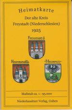 Heimatkarte Freystadt Schlesien, mehrfarbiger Reprint