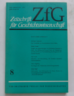 ZfG - Zeitschrift für Geschichtswissenschaft / nr. 8 - 1973