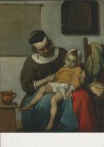 Postkarte - Gabriel Metsu The sick child